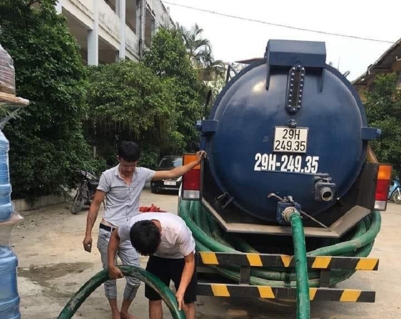 Quy trình IVENCO hút bể phốt tại huyện Kim Bảng Hà Nam 